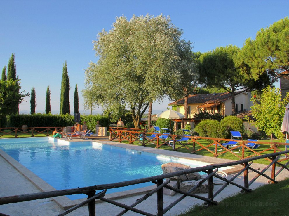 Agriturismo with swimming pool, in the hills between vineyards, olive groves and forests
