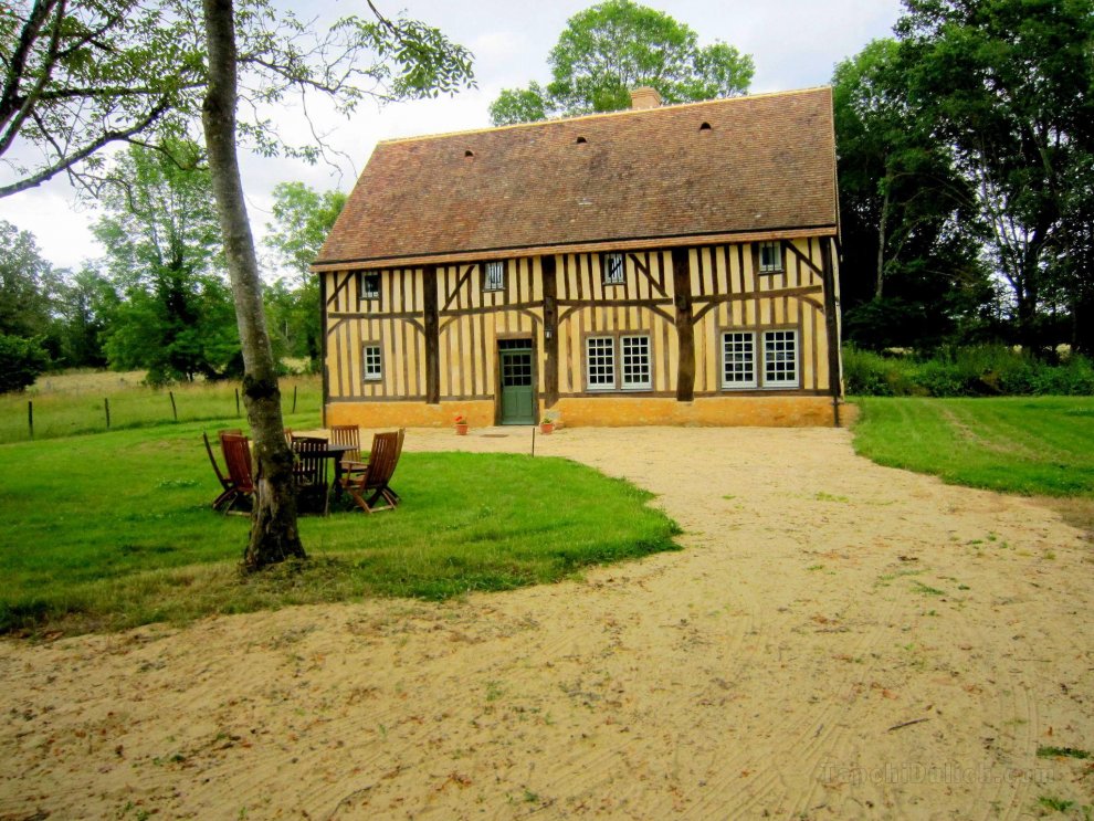 Modernised detached half-timbered house on the estate of a 16th century castle