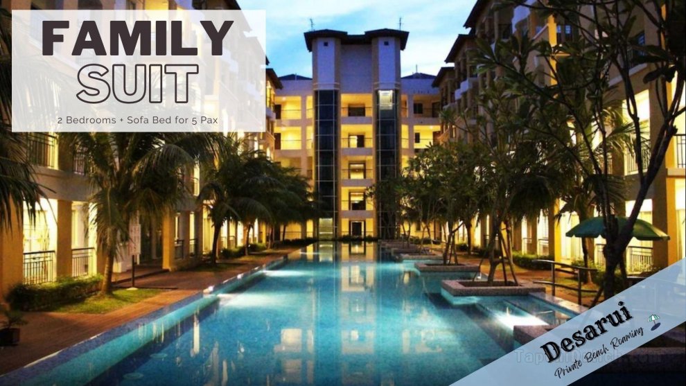 Desaru Private Beach 5pax Family Suit Tiara Resort