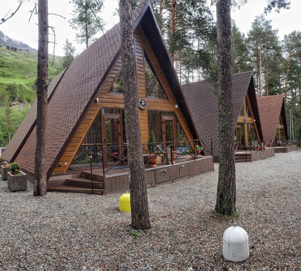 A-frame houses Elbrus region Kabardino Balkaria ⛰️