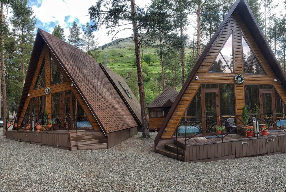 A-frame houses Elbrus region Kabardino Balkaria ⛰️