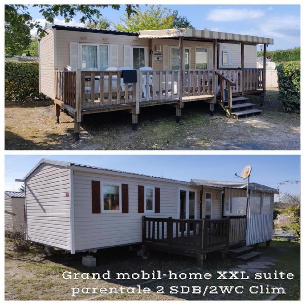 Large mobile homes sleeping 8 with air conditioning in a holiday village