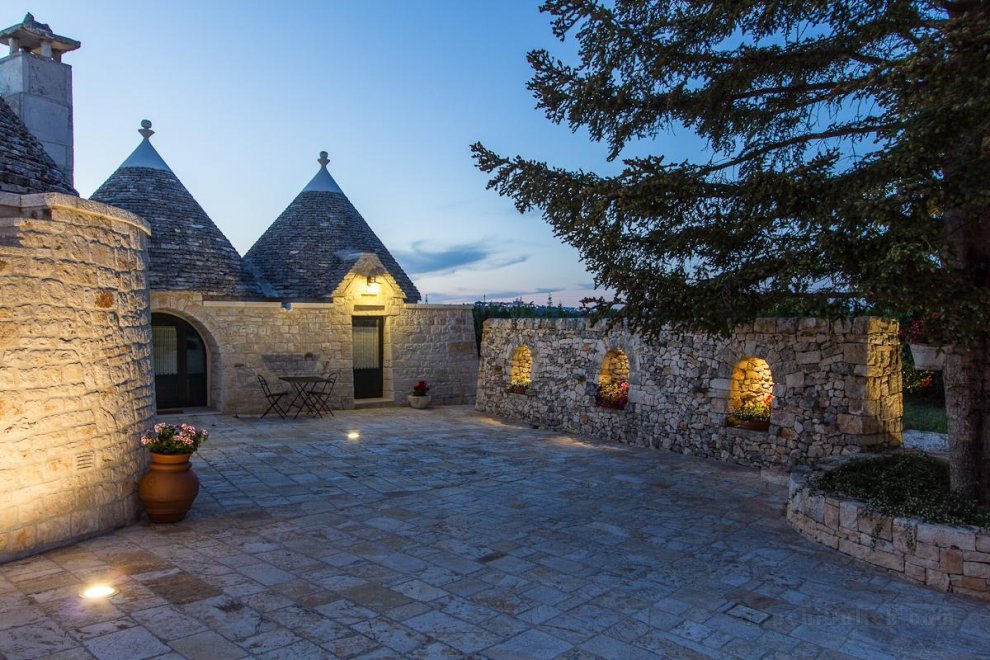 Trulli in ancient farm with pool