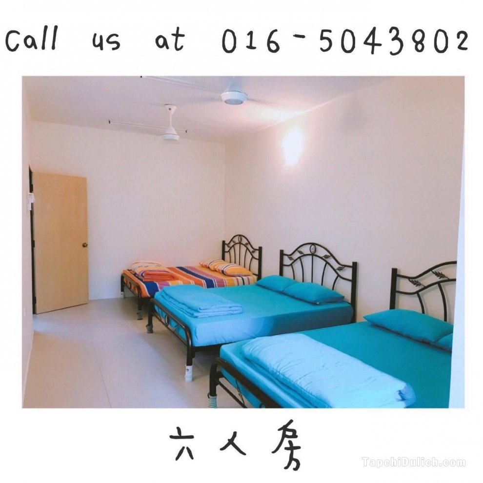 Ipoh TZY Homestay Room 1 ( for 6)