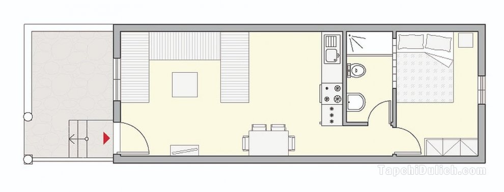 40平方米1臥室公寓 (洛加拉斯-普恩達海灘) - 有1間私人浴室