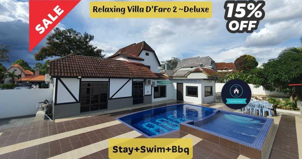 Relaxing Villa D'Faro 2 Deluxe Stay+Swim+Bbq