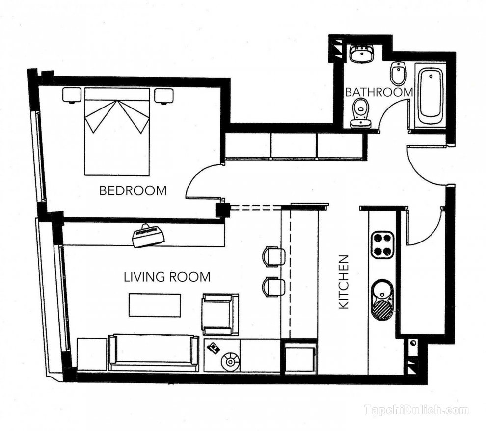 56平方米1臥室公寓 (拉斯帕爾馬斯) - 有1間私人浴室