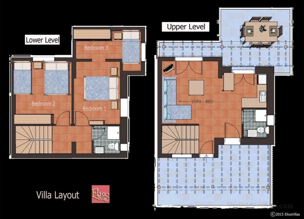 95平方米2臥室獨立屋 (薩內莫斯) - 有2間私人浴室