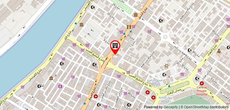 Bản đồ đến Khách sạn Swiss-Bel Sharjah