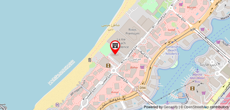 Bản đồ đến Hilton Dubai Jumeirah