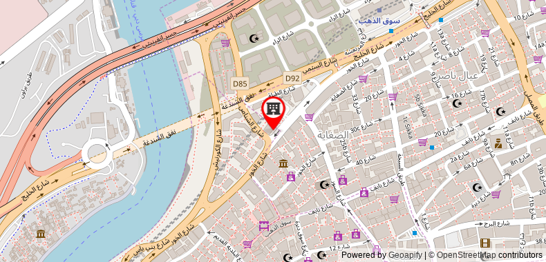 在地图上查看杜拜德伊勒溫德姆速8酒店