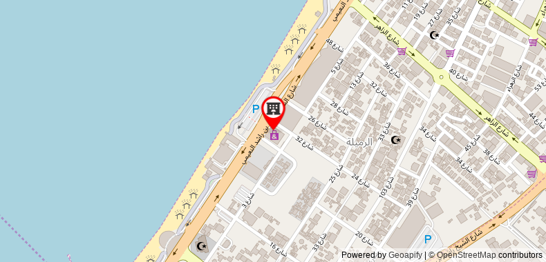 Bản đồ đến Khách sạn Ramada by Wyndham Beach Ajman