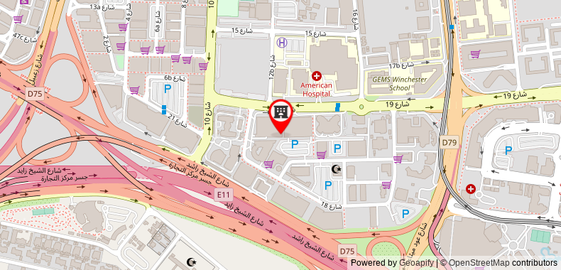 Bản đồ đến Khách sạn Movenpick and Apartments Bur Dubai