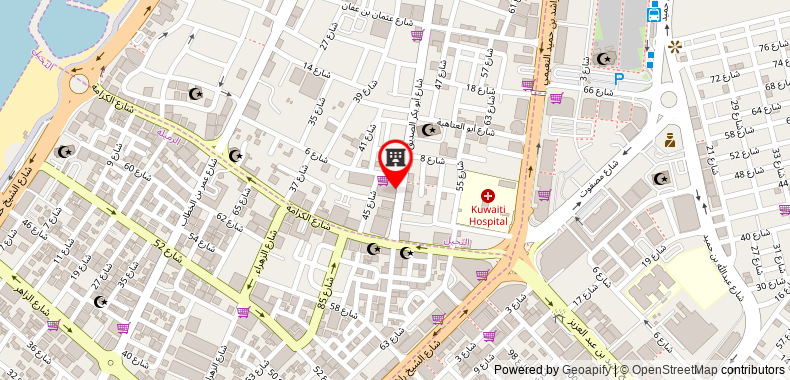 Bản đồ đến Khách sạn Al Rayan