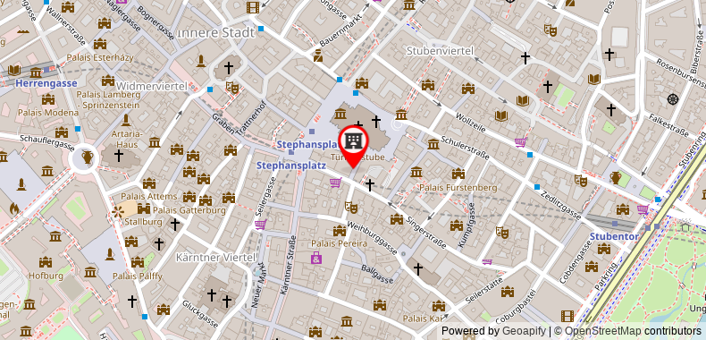 在地图上查看30平方米開放式公寓(01.維也納內城) - 有1間私人浴室