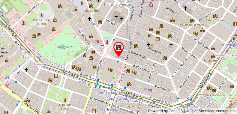 Bản đồ đến Khách sạn Sacher