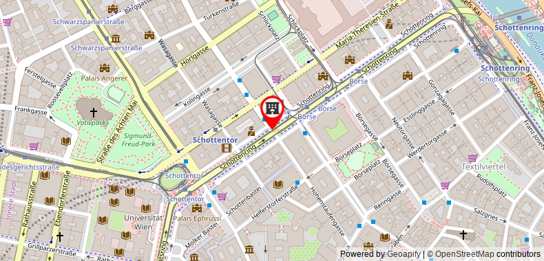 Bản đồ đến Hilton Vienna Plaza
