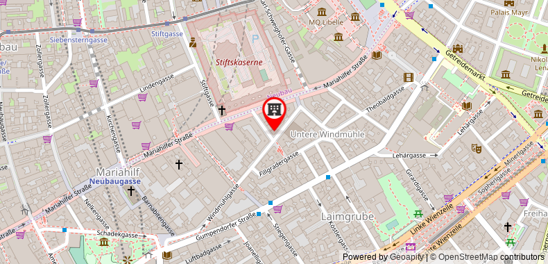 Bản đồ đến Khách sạn Time Out City Vienna