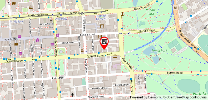 Bản đồ đến Adelaide's Iconic Rundle St w WIFI Netflix Parking