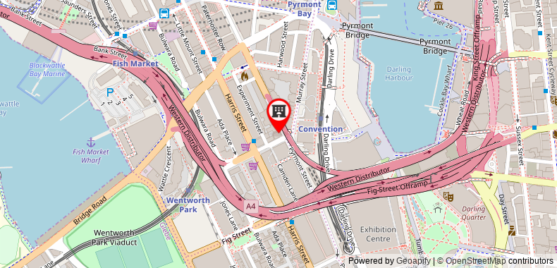 Woolbrokers at Darling Harbour Hotel on maps