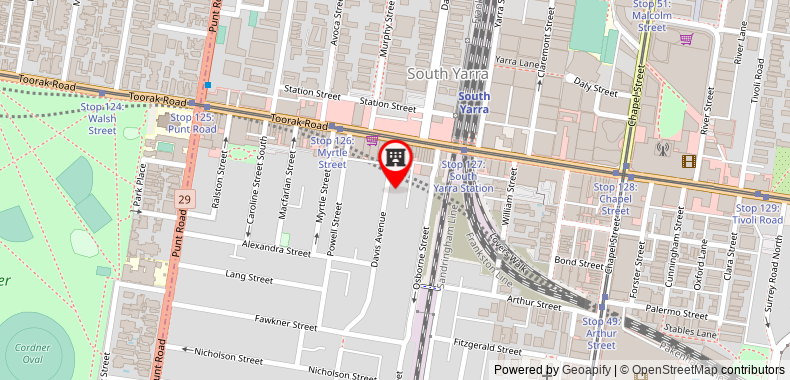 Punthill South Yarra - Davis Avenue on maps