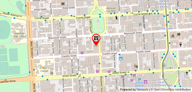 Bản đồ đến iStay Precinct Adelaide