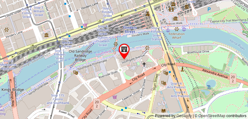 Bản đồ đến Khách sạn The Langham Melbourne