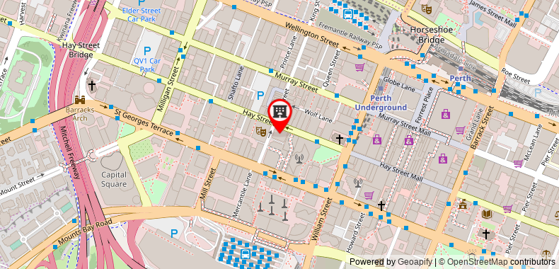 Bản đồ đến InterContinental Perth City Centre
