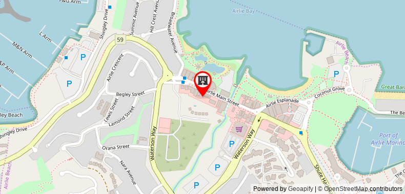 Nomads Airlie Beach Hotel on maps