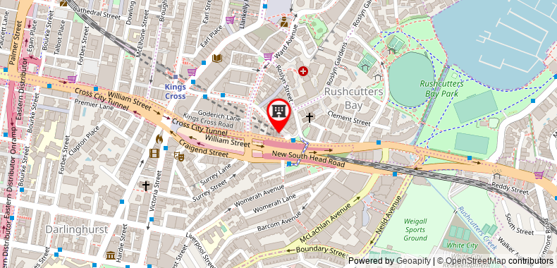Mad Monkey Backpackers Bayswater on maps