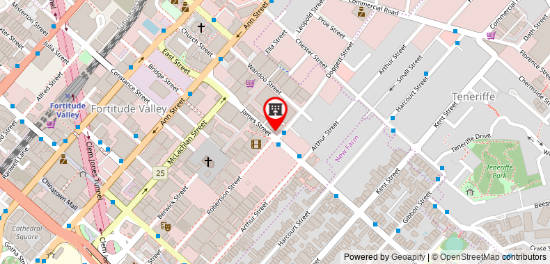 The Calile Hotel on maps