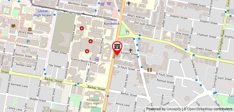 Avoca Randwick by Sydney Lodges on maps