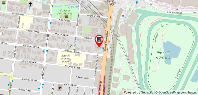 Bản đồ đến Rydges Parramatta