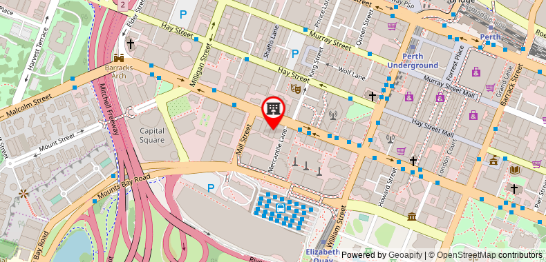 Bản đồ đến Citadines St Georges Terrace Apartments Perth
