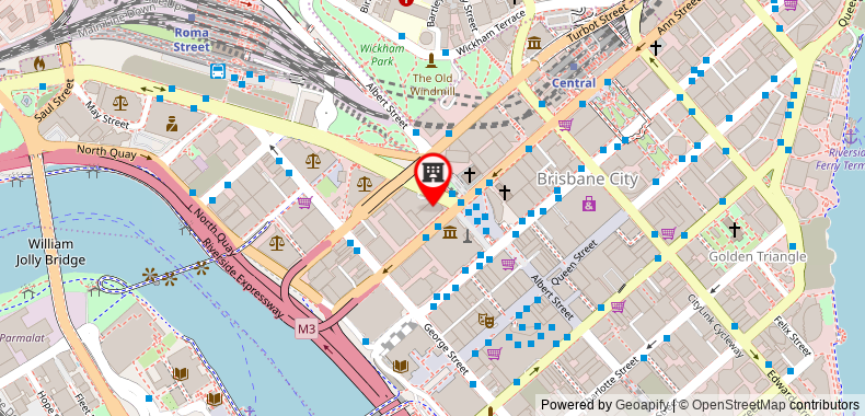 Bản đồ đến Pullman Brisbane King George Square