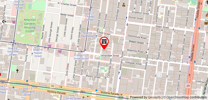 Bản đồ đến lyf Collingwood Melbourne