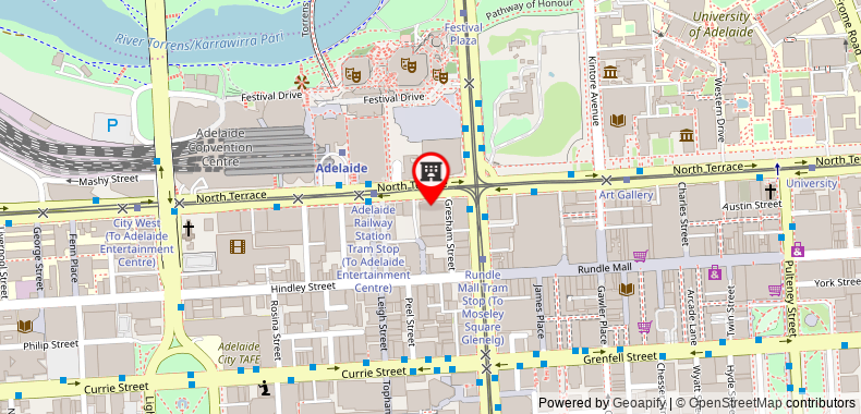 Bản đồ đến Stamford Plaza Adelaide