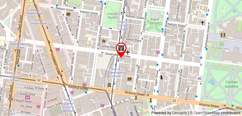 在地图上查看50平方米1臥室公寓 (墨爾本市中心) - 有1間私人浴室