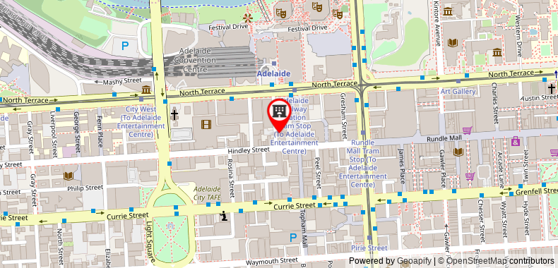 Holiday Inn Express Adelaide City Centre on maps