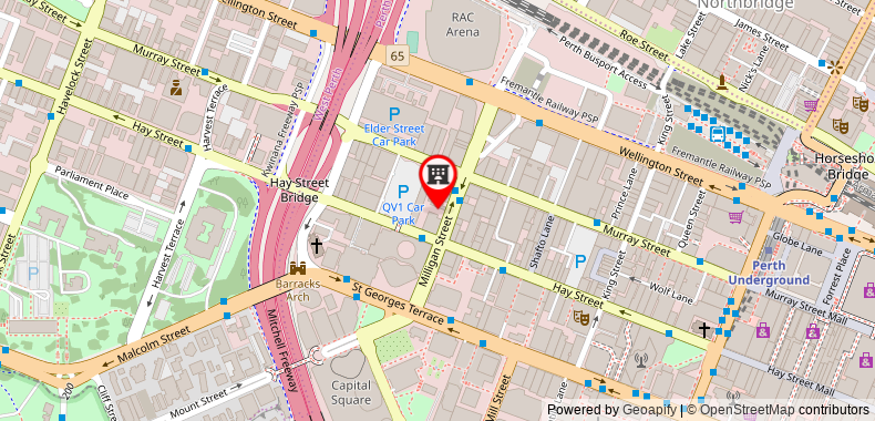 The Melbourne Hotel on maps