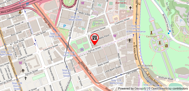 Bản đồ đến Khách sạn Southbank Apartment #1412