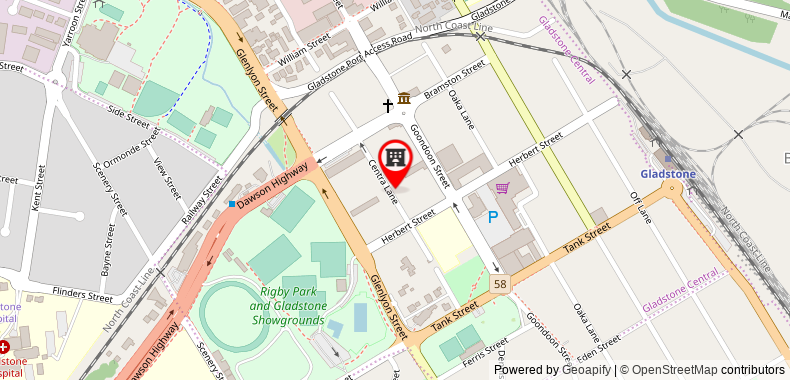 Bản đồ đến Khách sạn Gladstone Downtown Central Apartment