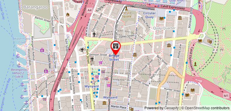 Bản đồ đến Mantra 2 Bond Street Sydney