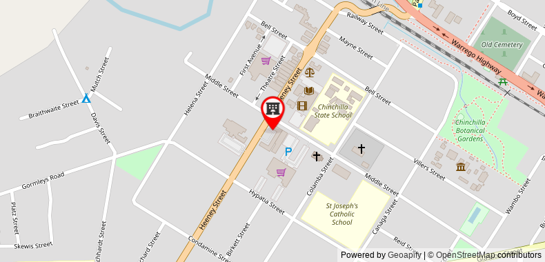 Bản đồ đến Chinchilla Downtown Motor Inn