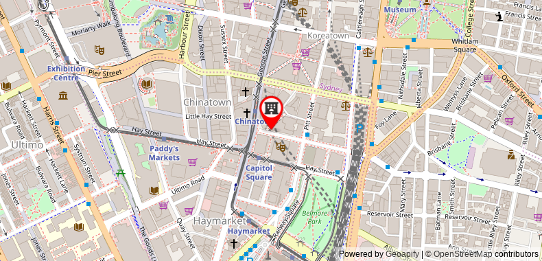 Bản đồ đến Meriton Suites Campbell Street