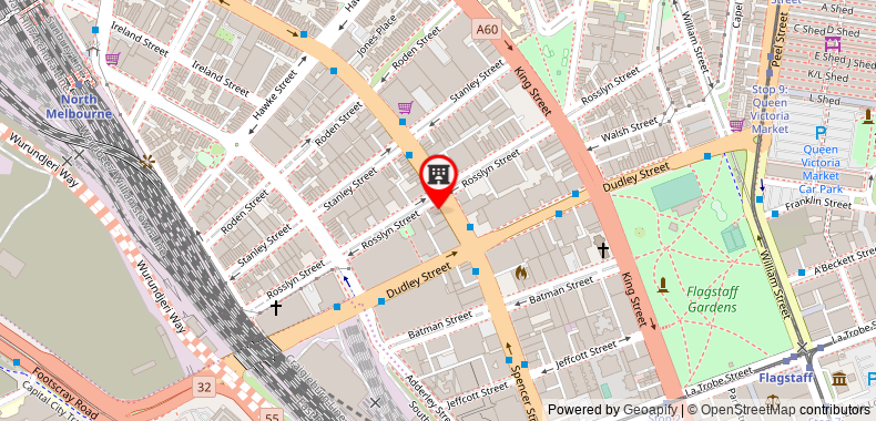 Bản đồ đến Nates Place Backpackers Melbourne