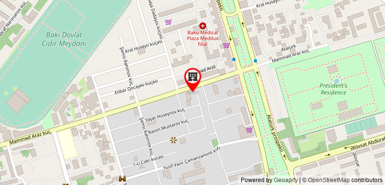 Bản đồ đến Khách sạn Merida Baku