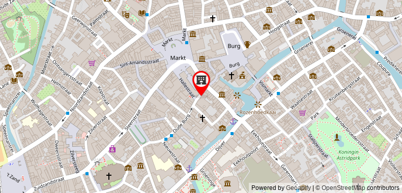 Martin's Brugge on maps