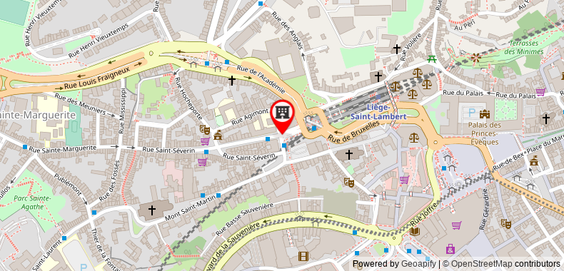 Bản đồ đến Khách sạn Radisson Liege City Centre