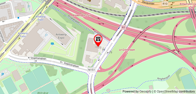 Crowne Plaza Antwerpen on maps